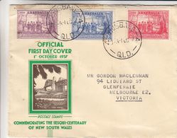 Australie - Lettre FDC De 1937 - Oblit Brisbane - Exp Vers Melbourne - - Briefe U. Dokumente