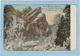 CALIFORNIA  -  THREE  BROTHERS . 4000 Feet   ABOVE  THE  VALLEY AFTER A SNOWSTORM -  YOSEMITE -  1908  - - Yosemite