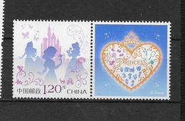 LOTE 1801  ///  (C045)  CHINA 2017 **MNH //  2017 Disney Princess 1v - Neufs