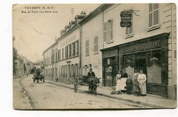 CPA 95 :  TAVERNY   Rue De Paris Animée Avec Commerce    VOIR  DESCRIPTIF §§§ - Taverny