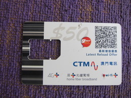 GSM SIM Card,Best Prepaid Card,without Chip,only Frame($50 Facevalue) - Macao