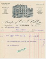 Factuur / Brief London 1925 - Weldon - Cottons - Linens - Silks - Velvets - Reino Unido