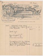Factuur / Brief Birmingham 1907 - Tonks Limited - Metal Works - Brass Foundry - Ver. Königreich