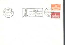 75076- IASI- ALEXANDRU IOAN CUZA STATUE SPECIAL POSTMARK ON COVER, MAUSOLEUM AND TOWN HALL STAMP, 1982, ROMANIA - Briefe U. Dokumente