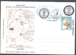 75228- FORT RAE BASE, INTERNATIONAL POLAR YEAR, POLAR PHILATELY, SPECIAL POSTCARD, 2007, ROMANIA - Année Polaire Internationale