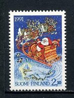 FINLANDE 1991  N° 1124 ** Neuf MNH Superbe C 1,50 € Noël Christmas Père Noël Essaie Son Traîneau - Unused Stamps
