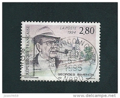 2911 Georges Simenon Timbre France  Oblitéré 1994 - Used Stamps