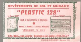 Buvard PLASTIC 128 Revêtements De Sol Et Muraux 128, Bld Jean Jaurès à Boulogne Sur Seine - Peintures