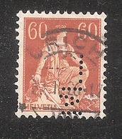 Perfin/perforé/lochung Switzerland No YT165 1918 Hélvetie Assise Avec épée  E.M.  E. Muller & Cie - Perfin