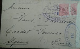 O) 1918 BRAZIL, LIBERTY HEAD SCT 204 100 Reis Rose, BY THE MILITARY AUTHORITY. TO ALGERIA, XF - Brieven En Documenten