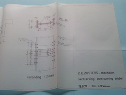 MACHELEN ( Z.E.Zusters ) Plan Versterking Borstwering Zolder ( Zie Foto's > Arch. Van Den Branden ) Anno 1974 ! - Architektur