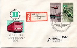 DDR Amtl. GZS-Umschlag U 3 50(Pf) Neben 85(Pf) Mehrfarbig "Sozialistisches Eisenbahnwesen" ESSt 24.9.85 BERLIN - Briefomslagen - Gebruikt