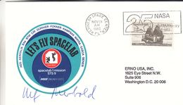 Etats Unis - Lettre De 1983 - Espace - Oblit Kennedy Space Center - 25 Ans NASA - Signaure Astronaute Ulf Merbold - North  America