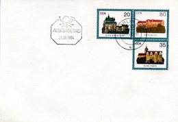 DDR Amtl. GZS-Umschlag U 1 20(Pf) Neben 80(Pf) Darunter 35(Pf) Mehrfarbig "Burgen Der DDR" ETSt 28.9.84 BERLIN - Briefomslagen - Gebruikt