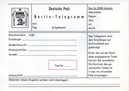 DDR Amtl. GZS  T2 "Berlin-Telegramm" WSt 2(M) Schwarz "750 Jahre Berlin" Ungebraucht - Otros & Sin Clasificación