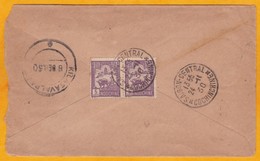 1930 - Enveloppe De Saigon, Cochinchine Vers Kilasawal, Inde Via Singapour - Affrt Paire De 5 Cts - Cad Arrivée - Covers & Documents