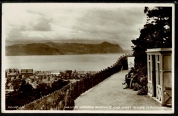 Ref 1262 - Real Photo Postcard - Haulfre Gardens Entrance & West Shore Llandudno Wales - Caernarvonshire