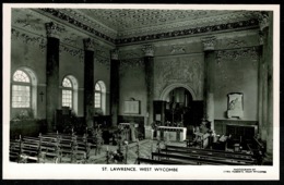 Ref 1262 - Real Photo Postcard - St Lawrence Church Interior - West Wycombe Buckinghamshire - Buckinghamshire