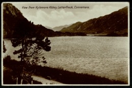 Ref 1262 - Early Real Photo Postcard - View From Kylemore Abbey Letterfrack Galway Ireland - Eire - Galway