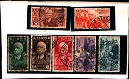 90210) ETIOPIA-Effigie Di Vittorio Emanuele III - 1936 - SERIE COMPLETA USATA - Aethiopien