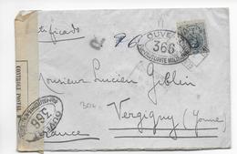 ESPAGNE - 1916 - ENVELOPPE RECOMMANDEE Avec CENSURE FRANCAISE De MADRID => VERGIGNY (YONNE) - Storia Postale