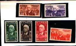 90212) ETIOPIA-Effigie Di Vittorio Emanuele III - 1936 -  MLH*- 6 VALORI - Ethiopie