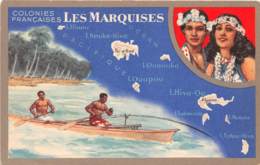 Océanie / 16 - Iles Marquises - Carte Illustrée - Autres & Non Classés