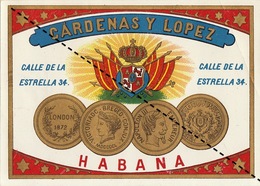 Fin 1800 étiquette Boite à Cigare SOFIA - Etiquetas