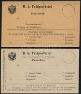 ~1880 2 Db Különféle Használatlan Tábori Posta Boríték - Other & Unclassified