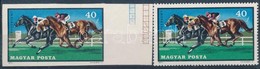 (*) 1971 Lósport 40f Vágott, Sárga Színhiánnyal / Mi 2703 Imperforate, Yellow Colour Print Omitted - Otros & Sin Clasificación