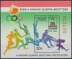 ** 1985 90 éves A Magyar Olimpiai Bizottság Ajándék Blokk (26.000) - Sonstige & Ohne Zuordnung