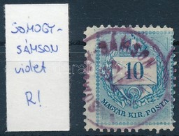 O 1881 10kr, Lila 'SOMOGY-SÁMSON' Bélyegzéssel - Autres & Non Classés