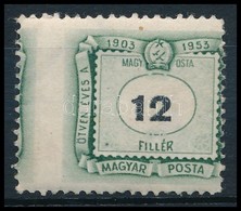 ** 1953 Portó 12f Látványos Képbe Fogazással - Otros & Sin Clasificación