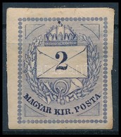 * 1881 2kr Vágott Bélyeg, Nagyon Ritka A Színesszámúaknál A Megmaradt Vágott érték! (rozsda / Stain) - Sonstige & Ohne Zuordnung