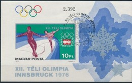 O 1975 Téli Olimpia (V.) Vágott Blokk Elsőnapi Bélyegzéssel (3.500) - Other & Unclassified