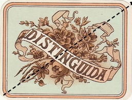 Fin 1800 étiquette Boite à Cigare DISTINGUIDA - Etiquetas