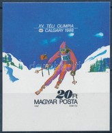** 1987 Téli Olimpia Calgary Vágott Blokk (4.000) - Autres & Non Classés