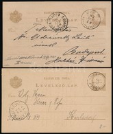 8 Db Díjjegyes Levelezőlap Különféle Bélyegzésekkel 1886-1895 - Sonstige & Ohne Zuordnung