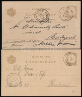 8 Db Díjjegyes Levelezőlap Különféle Bélyegzésekkel 1886-1895 - Otros & Sin Clasificación
