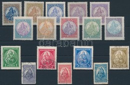 ** O 1921/1925 Koronás Madonna + 1926 Keskeny Madonna + 1932 Nagy Madonna 1-1 Sor Stecklapon (13.700) - Sonstige & Ohne Zuordnung