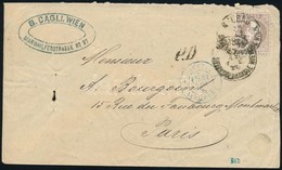 Ausztria 1876 Levél Párizsba 25kr Bérmentesítéssel - Other & Unclassified