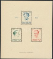 ** Luxemburg 1939 Caritas Blokk Mi 3 (Mi EUR 120.-)(sarokhiba, Gumihiba / Corner Fault, Gum Disturbance) - Other & Unclassified