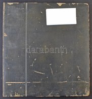 35 Lindner Osztatlan Ill. Kettes Osztású Berakólap Blokkok, Kisívek, ívek, Levelek Stb. Részére Bőr Borítású, Erősen Kop - Altri & Non Classificati