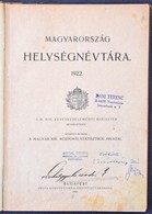 Magyarország Helységnévtára 1922 (147 Oldal) - Sonstige & Ohne Zuordnung