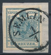 1850 9kr HP III  Zöldeskék, SEMLIN' Certificate: Babor - Sonstige & Ohne Zuordnung