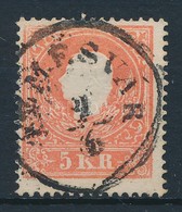 O 1858 5kr II 'fehér Hajszalag' Lemezhiba 'TEMESVÁR' Certificate: Steiner - Autres & Non Classés