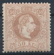 * 1867 50kr Barna Szélesre Fogazott Bélyeg. Certificate: Steiner - Altri & Non Classificati