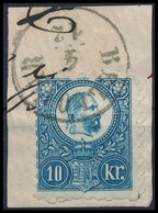 1871 Réznyomat 10kr Kivágáson 'BELLOVÁR' R! - Otros & Sin Clasificación