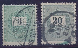 O 1889 3kr + 20kr E Fog, Sztereo Jegyű Bélyegek! - Sonstige & Ohne Zuordnung