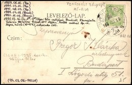 1915 Pilisborosjenő Képeslap Céglyukasztásos Bélyeggel 'BUDAPEST-ESZTERGOM 216B' Mozgóposta Bélyegzővel - Autres & Non Classés